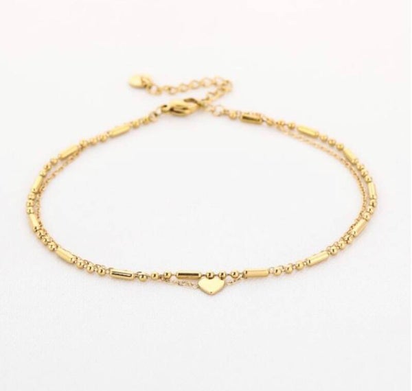 Anklet love Gold
