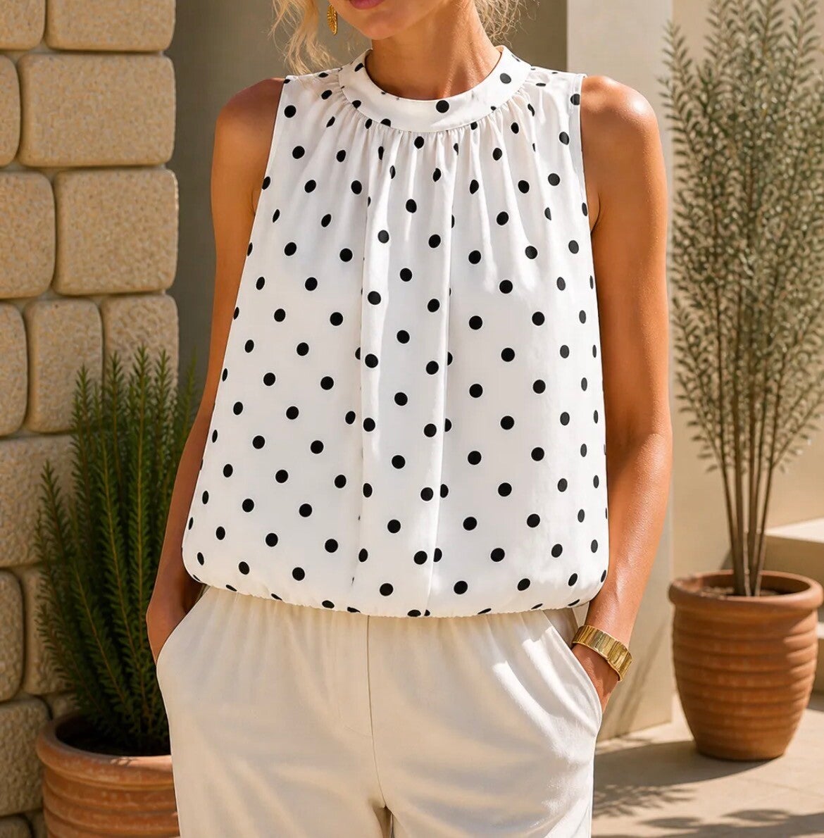 Elin Blouse - Polka Dots
