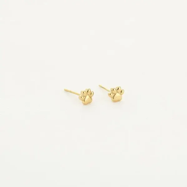 Earstuds mini paw gold