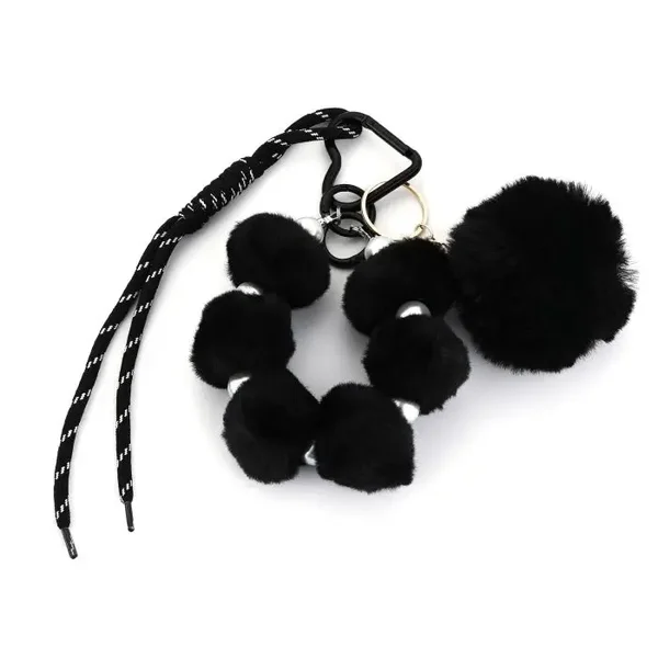 Keychain fluffy black