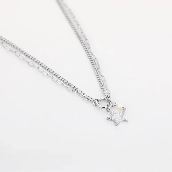 Necklace silver star