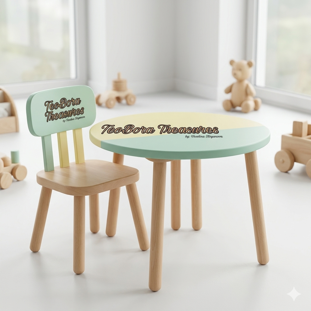 "TeoBora Home" Scandinavian Table & Chair Set