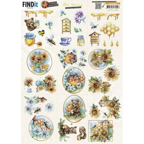 Cutting Sheet Yvonne Creations Bee Honey mini