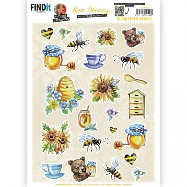 Cutting Sheet Yvonne Creations Bee Honey