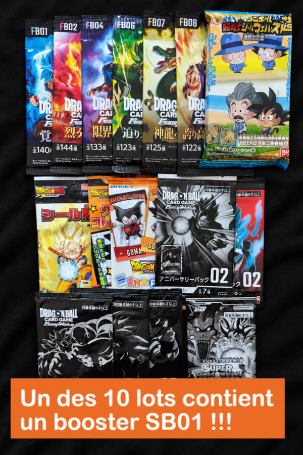 Lot 10 boosters mystères - un booster SB01 à trouver !