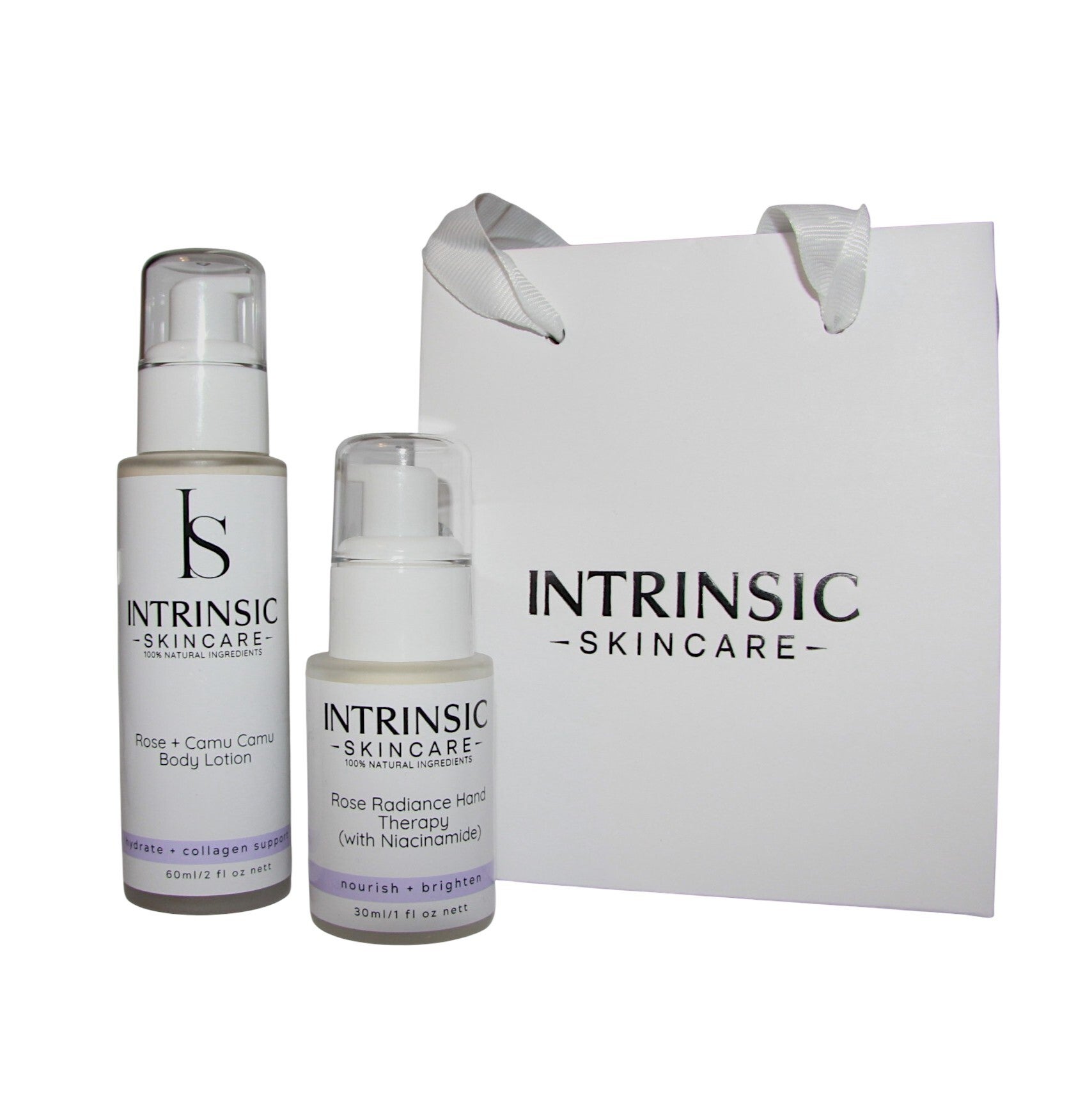 Rose Radiance Hand & Body Lotion Duo | Intrinsic Skincare Gift Set