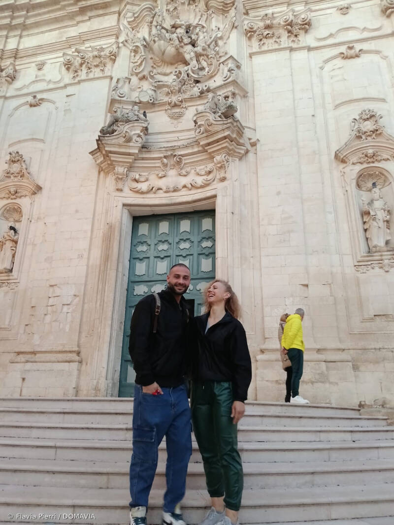 Evening walk near the Basilica di San Martino in Martina Franca