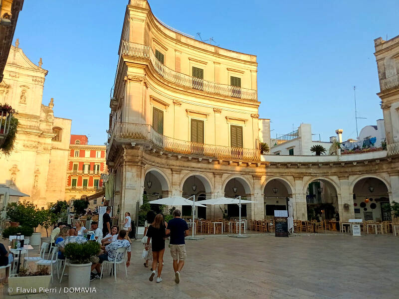 Piazza Plebiscito and the Basilica di San Martino in the historic centre of Martina Franca