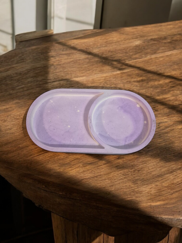 Purple small candle tray