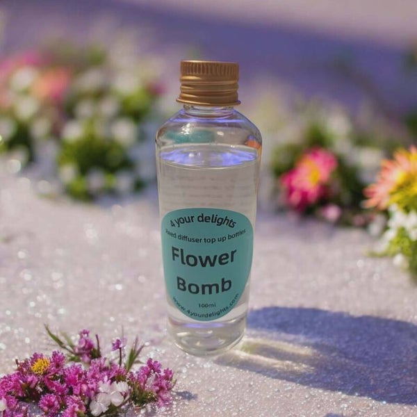 Flower bomb reed diffuser top up bottle