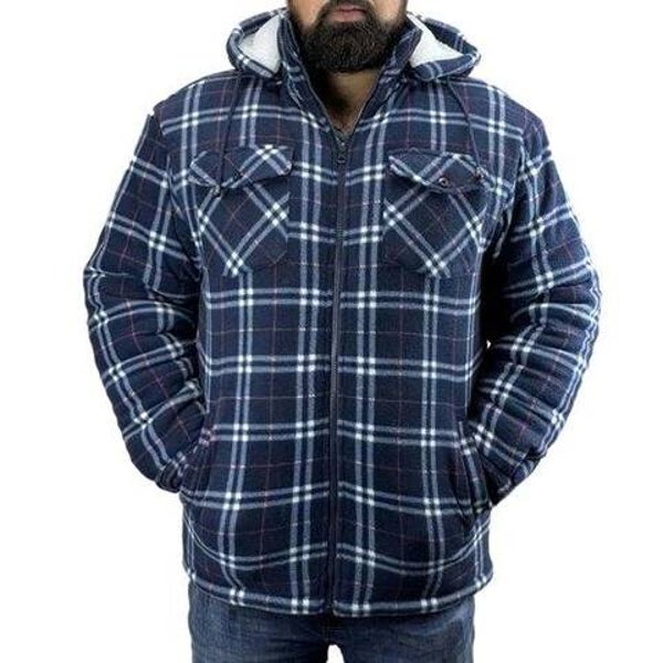 Sherpa/Houthakkers fleece jack Blauw/Blue