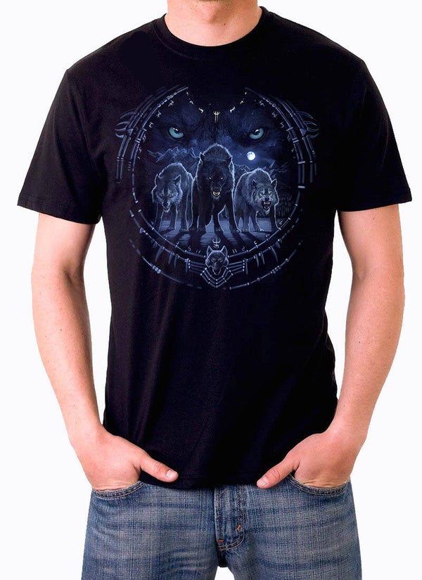 T shirt Wolf electric blue