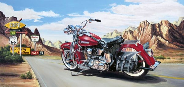 Poster Harley Davidson rood