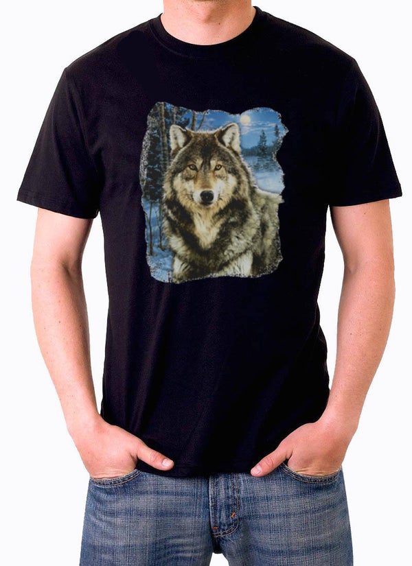 T shirt Wolf winter style