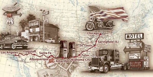 Poster Route 66 map