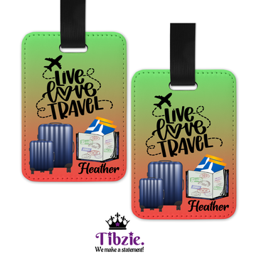 Gradient Travel Quote Luggage Tags w/Name