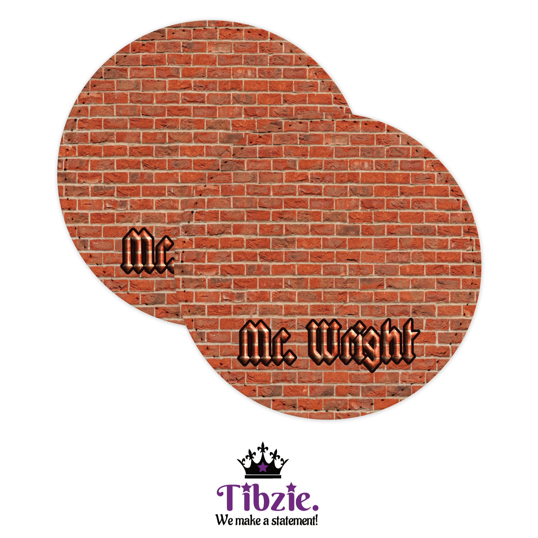 Brick Wall Print Coasters