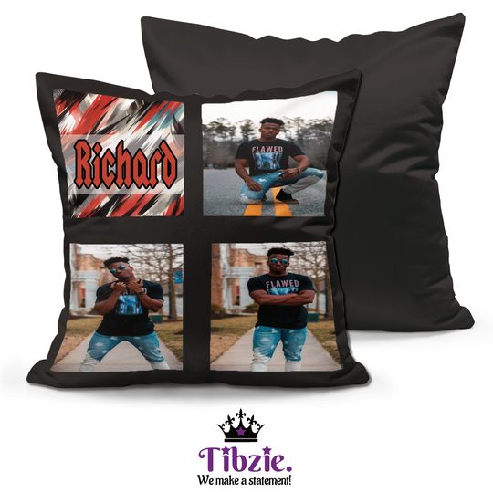 Brush Stroke Print Photo Pillow