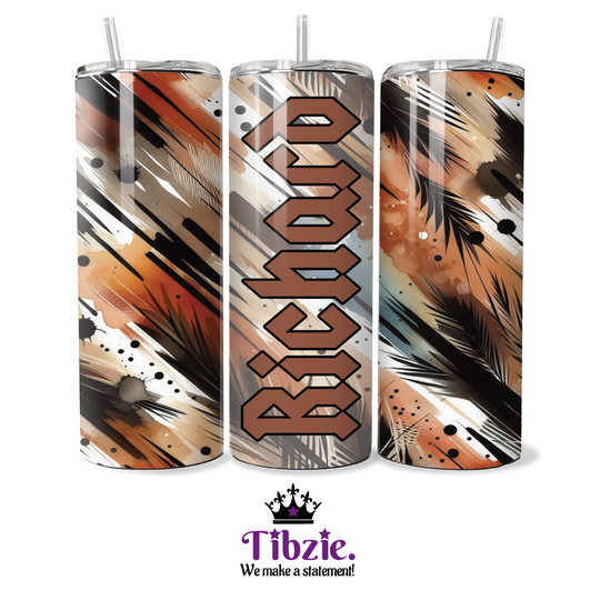 Brush Stroke Print Tumbler (20 oz)