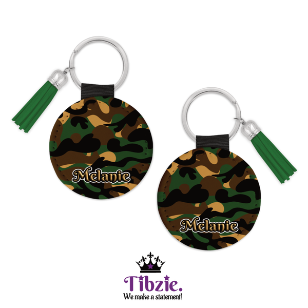Camo Print Key Ring