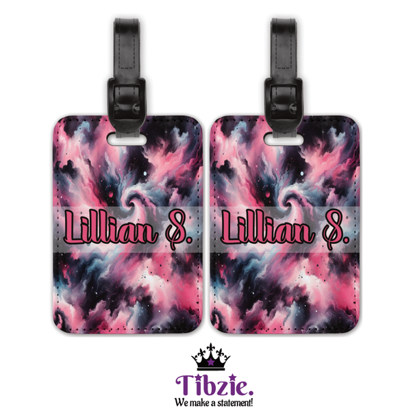 Galaxy Print Luggage Tags