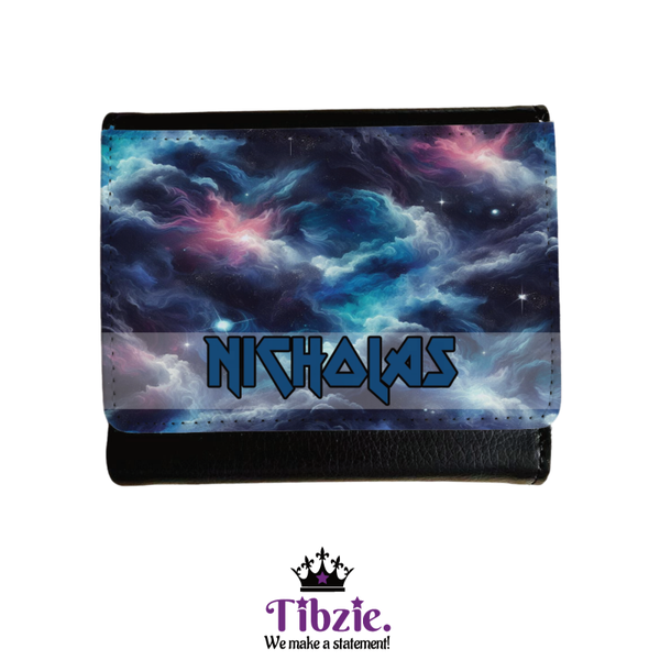 Galaxy Print Leather Wallet