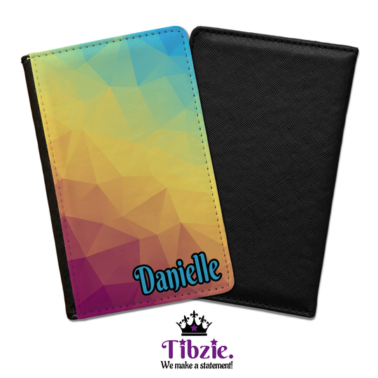Geometric Print Passport Holder