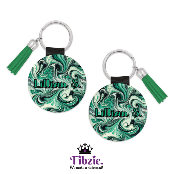 Marble Print Key Ring