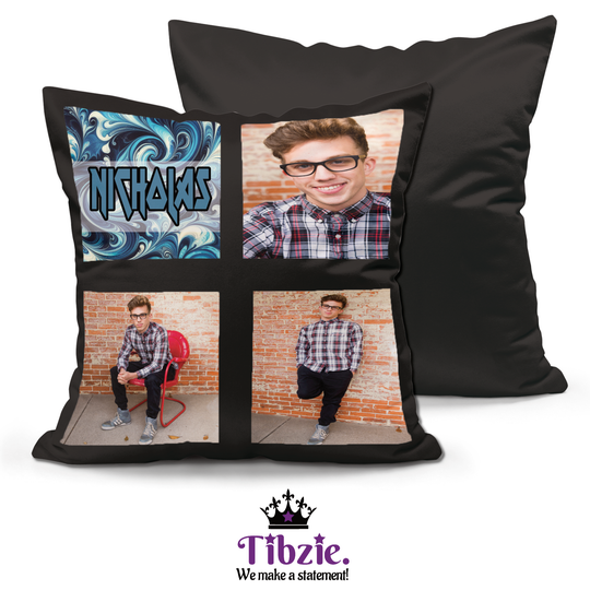 Marble Print Photo Pillow