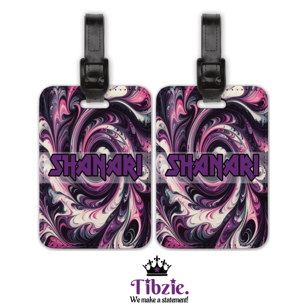 Marble Print Luggage Tags