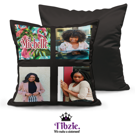 Tropical Print Photo Pillow