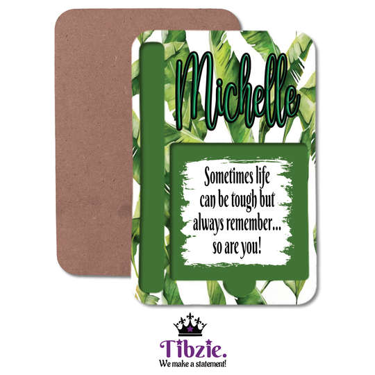 Tropical Print Sticky Note Holder