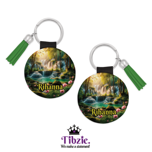 Waterfall Scene Key Ring