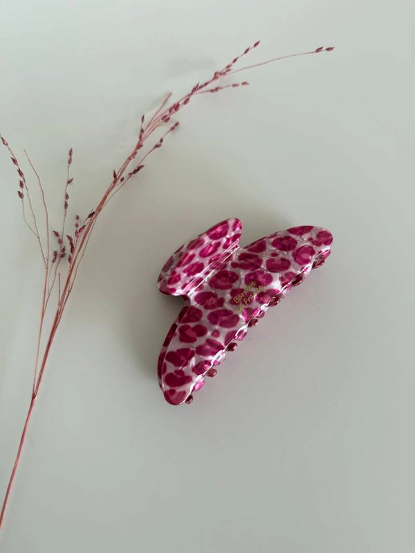 Haarclip Pink Leopard