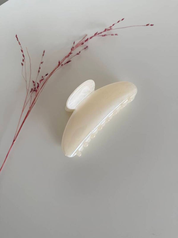 Haarclip Pearl White