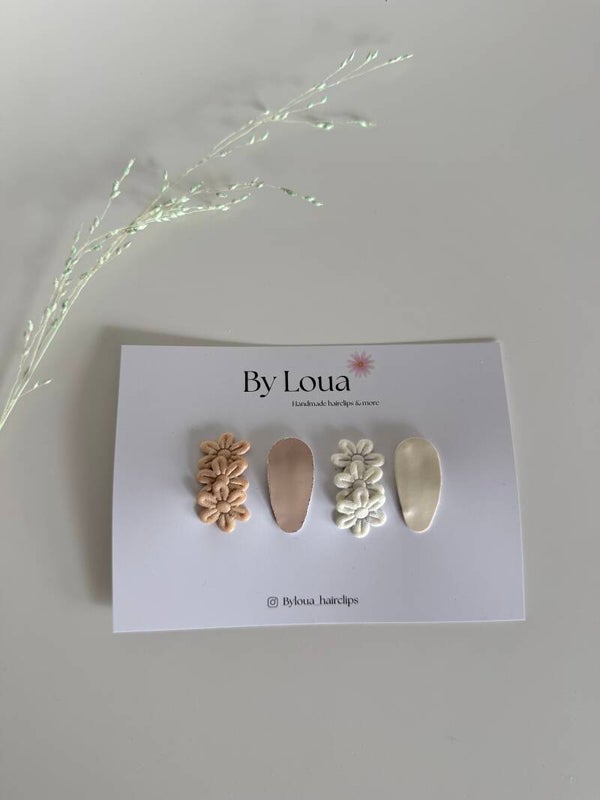 Antislip - Bloemetjes beige