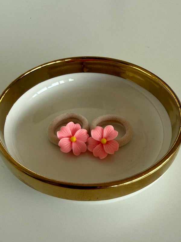 Roze Bloem Elastiekjes