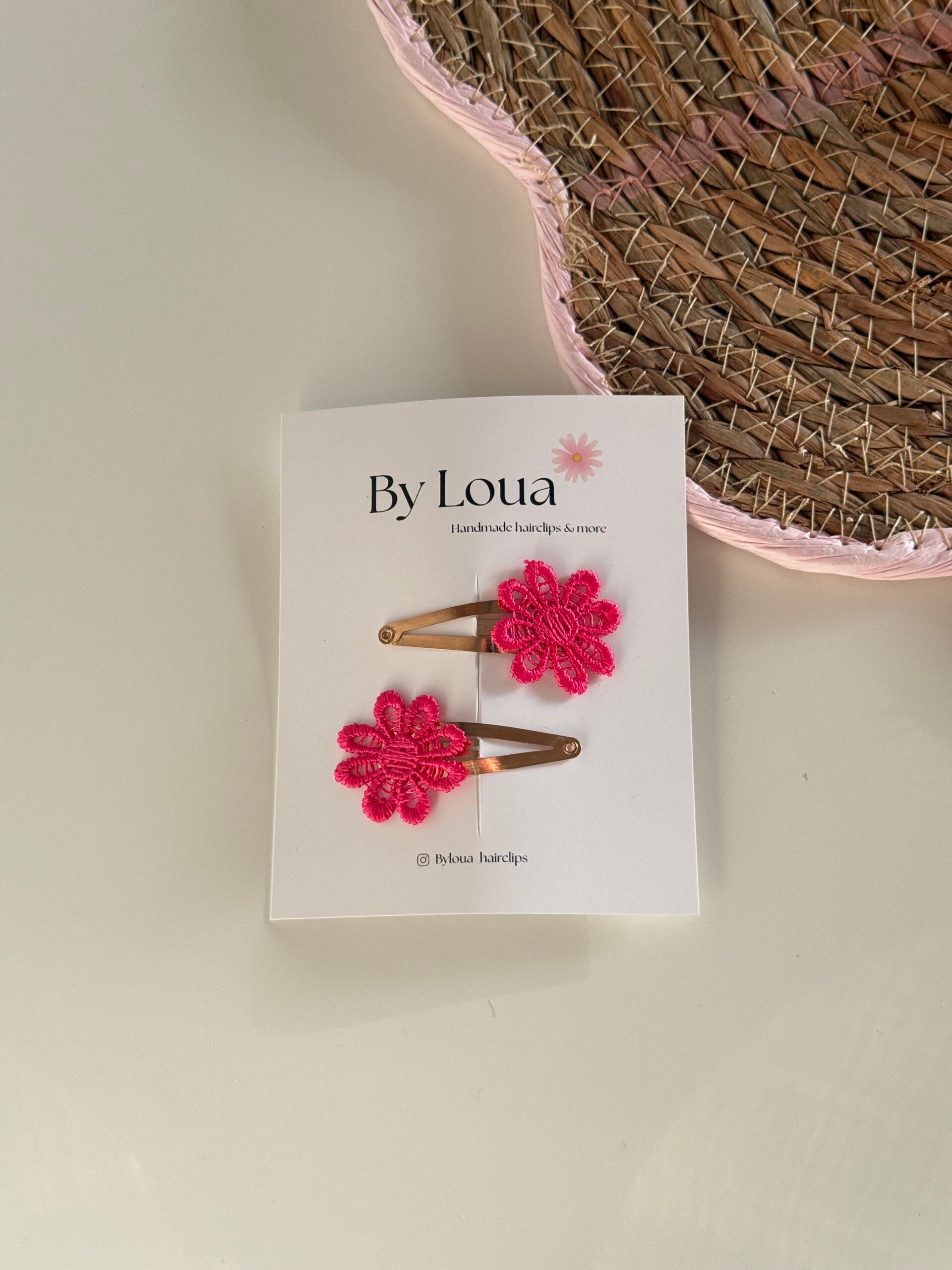 Haarspeldjes Bloem – Fuchsia