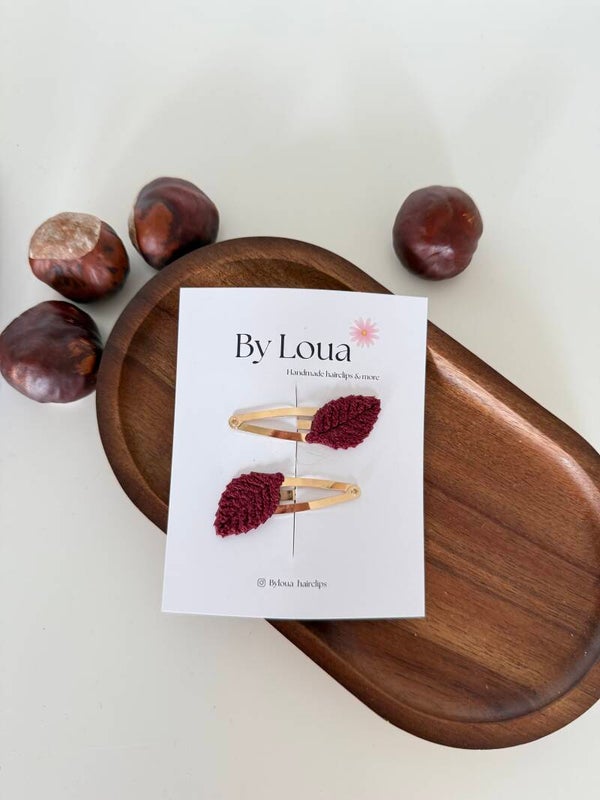 Speldjes Bordeaux Blaadjes