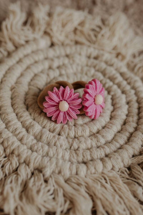 Flower elastiekjes  Pink