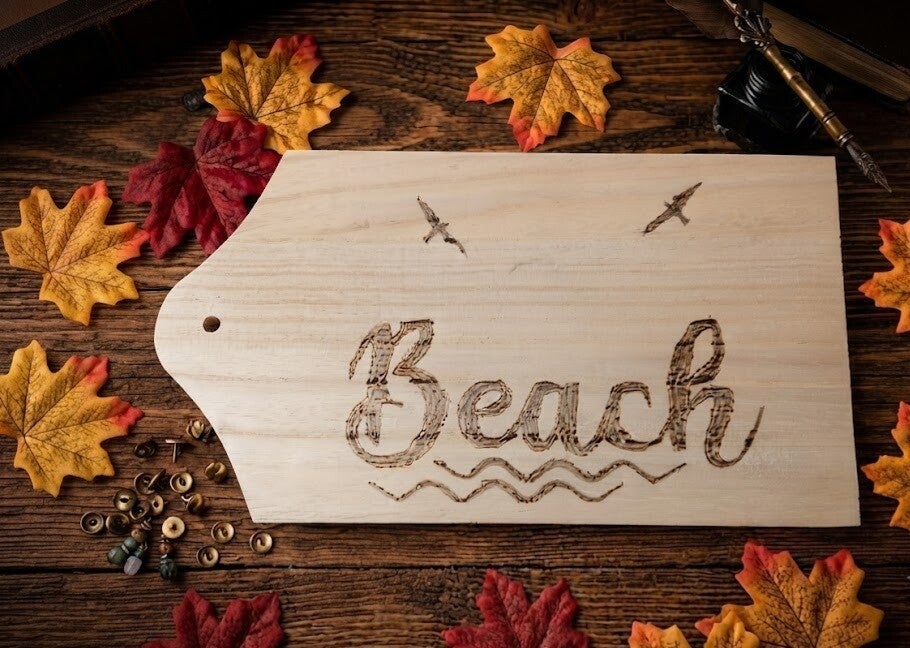 Edles Holzbrettchen ,,Beach"