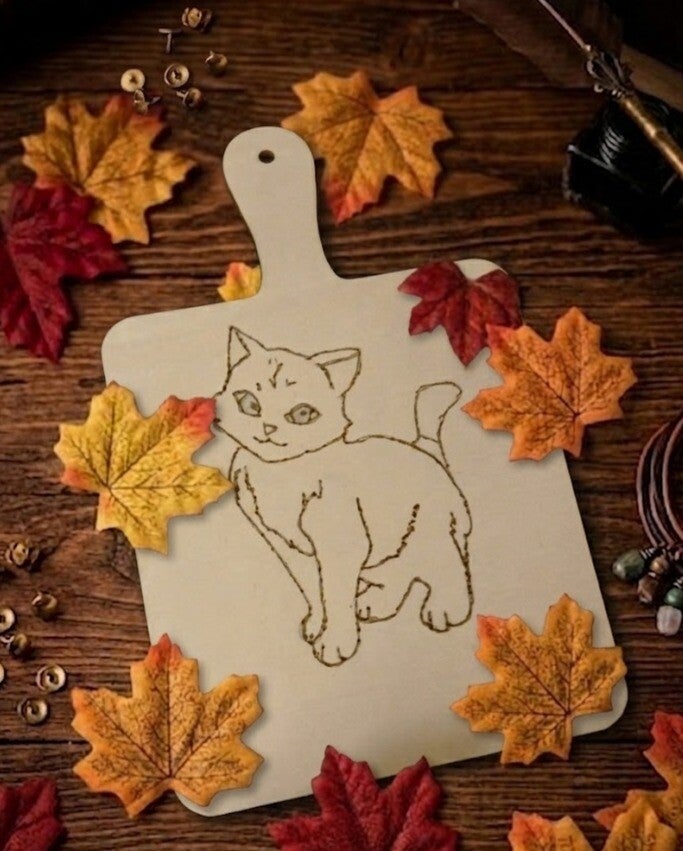 Handgebranntes Brettchen „Katze“ – Edition Leicht & Schlank