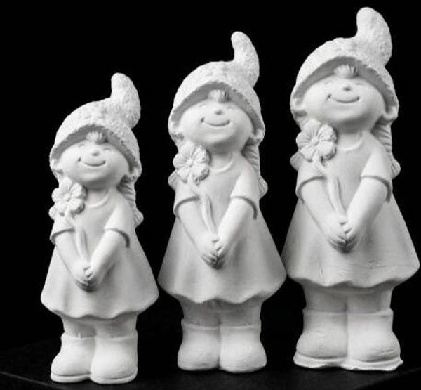 3er-Set Deko-Zwerge – Handgefertigte Figuren in drei Größen