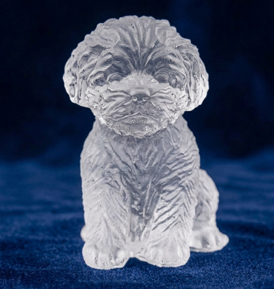 Dekorative Harz-Figur „Wuschelhund"