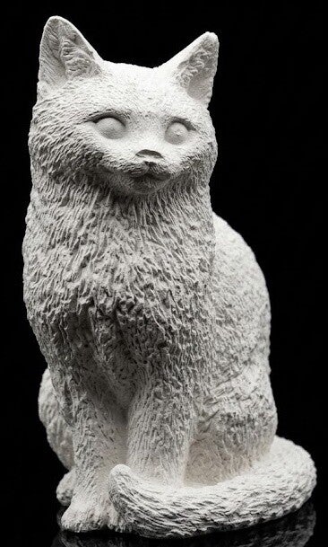 Deko-Katze aus Gips – Liebevolle Tierfigur