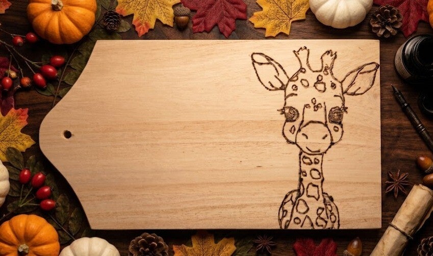 Edles Holzbrettchen „Giraffe"