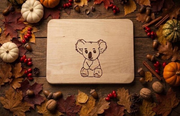Handgebranntes Holzbrettchen „Koala“