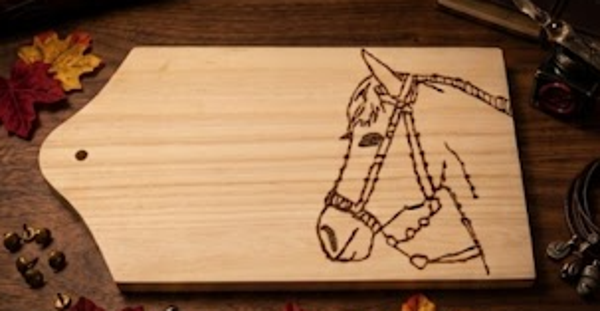 Edles Holzbrettchen ,,Pferd "