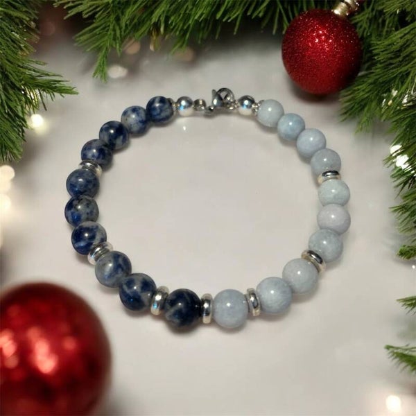 Bracelet Sodalite & Aigues Marine