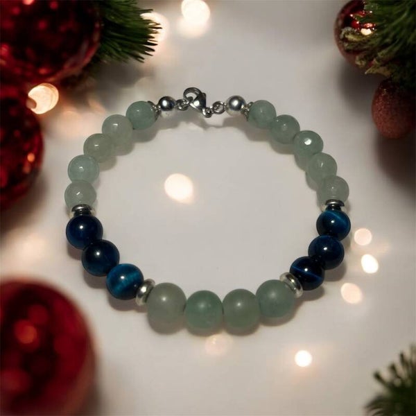 Bracelet Aventurine & Oeil de Tigre